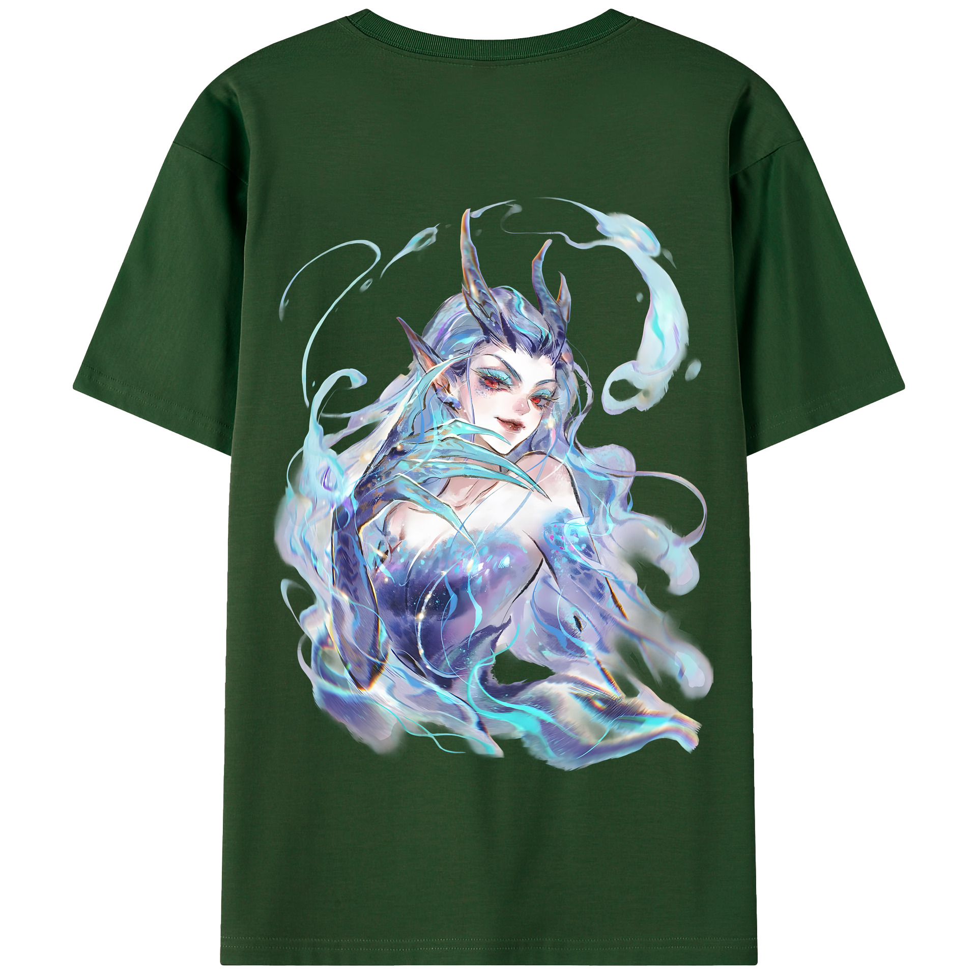 （画像用） Ne Zha 2 ナタ 魔童の大暴れ 綿100％半袖Tシャツ（背面プリント）
